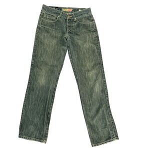 Caffeine‎ NYC Downtown Slim Jeans Dark Wash Button Fly Mens 32x32 Denim